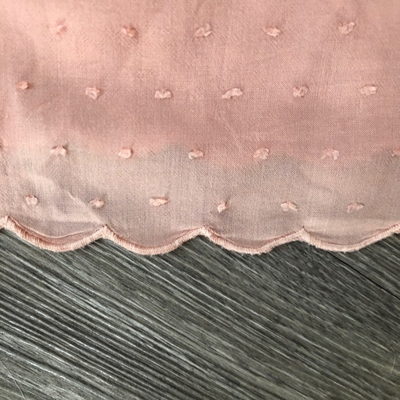 Anthropology Maeve peach scalloped top - Picture 6 of 8